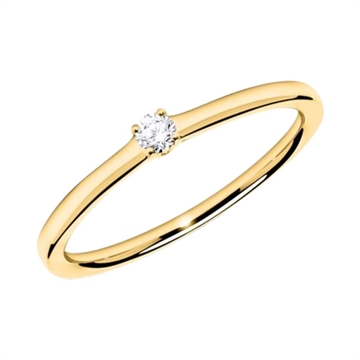 Forlovelsesring i 14 kt. Guld med Diamant - 0,05 ct.