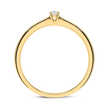 Forlovelsesring i 14 kt. Guld med Diamant - 0,05 ct.