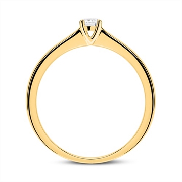 Forlovelsesring i 14 kt. Guld med Diamant - 0,15 ct.