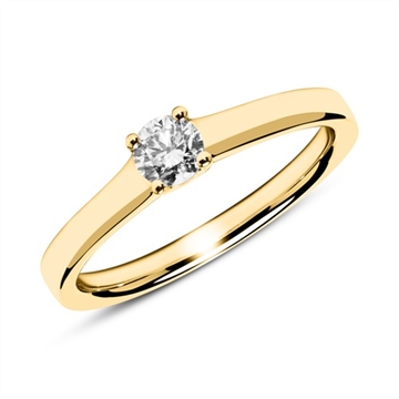 Forlovelsesring i 14 kt. Guld med Diamant - 0,25 ct.