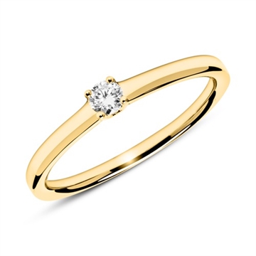 Forlovelsesring i 14 kt. Guld med Diamant 0,10 ct.