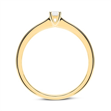 Forlovelsesring i 14 kt. Guld med Diamant 0,10 ct.