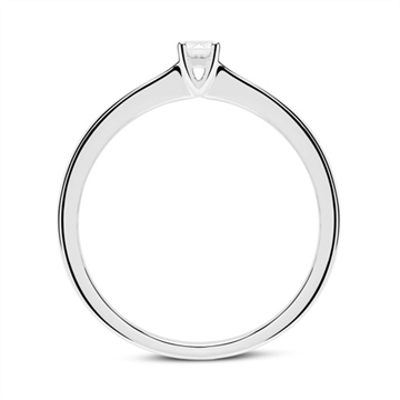 Forlovelsesring i 14 kt. Hvidguld med Diamant - 0,25 ct.