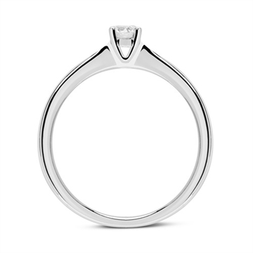 Hvidguldsring i 14 kt. Hvidguld med Diamant - 0,25 ct.