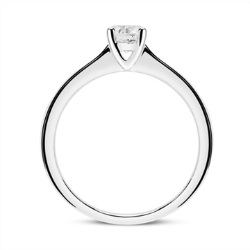 Hvidguldsring i 14 kt. Hvidguld med Diamant - 0,50 ct.