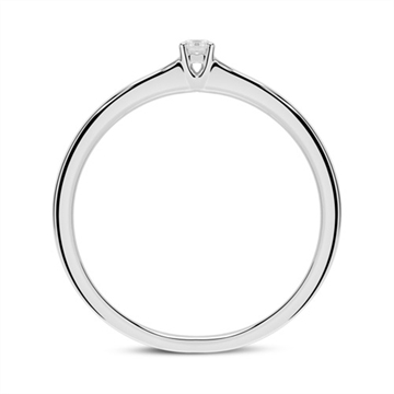 Forlovelsesring i 14 kt. Hvidguld med Diamant - 0,05 ct.