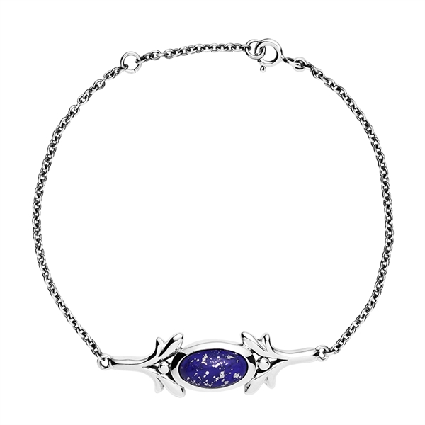 Armbånd i Sølv med Lapis Lazuli - 17 og 19 cm