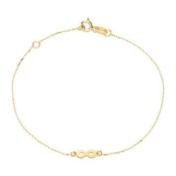 Infinity armbånd i 9 kt. Guld