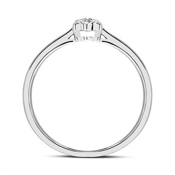 Forlovelsesring i 14 kt. Hvidguld med Diamanter