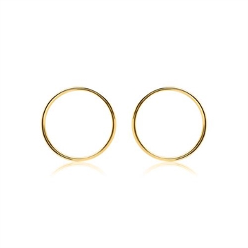 Ørestikker i 9 kt. Guld med runde Ringe