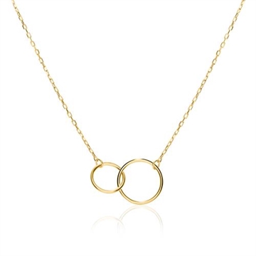 Collier i 9 kt. Guld med runde Ringe