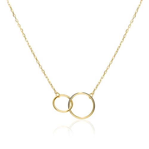 Collier i 9 kt. Guld med runde Ringe