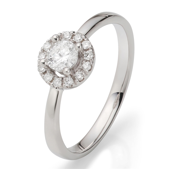 BARTOLI Diamantring i 18 kt. Hvidguld med Diamanter - 0,35 ct