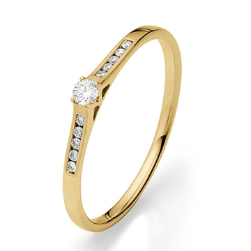 BARTOLI Diamantring i 14 kt. Guld med Diamanter - 0,10 ct.