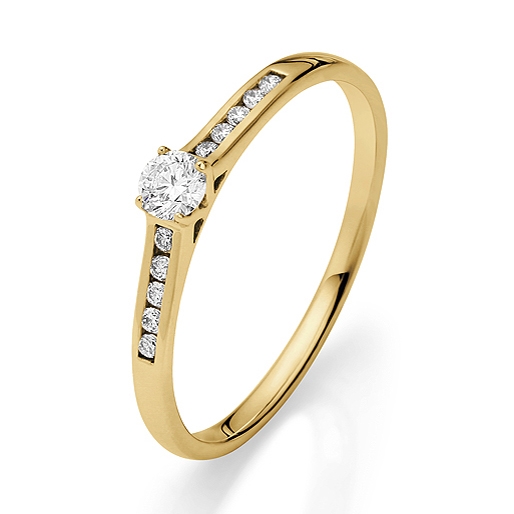 BARTOLI Diamantring i 14 kt. Guld med Diamanter - 0,17 ct