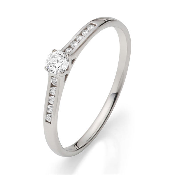 BARTOLI Diamantring i 18 kt. Hvidguld - 0,17 ct.