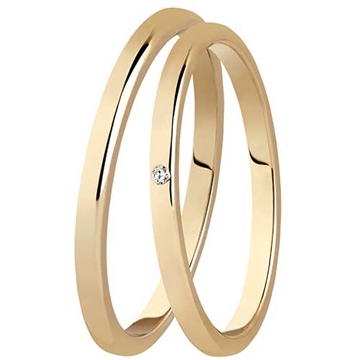 BARTOLI Colibri vielsesringe i Guld med Diamant 0,01 ct. - 1,5 mm