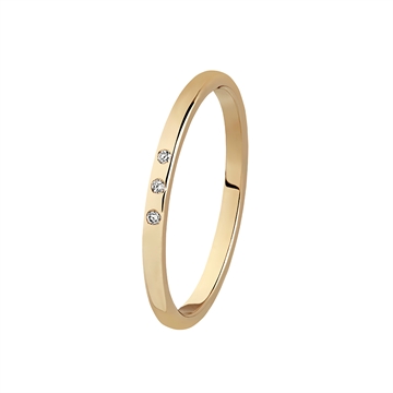 BARTOLI Colibri vielsesring i Guld med Diamanter - 1,5 mm