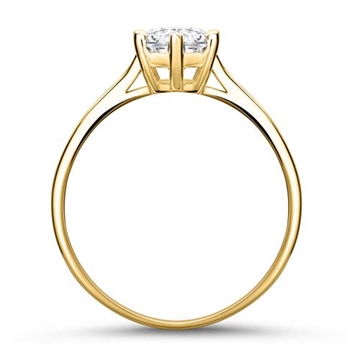 Forlovelsesring i 9 kt. Guld med Zirkonia