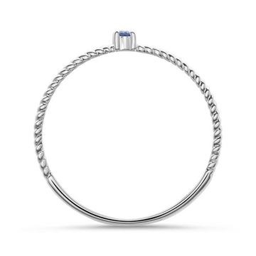 Ring i 14 kt. Hvidguld med Safir