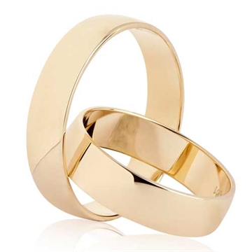 BARTOLI Classic vielsesringe i 8 kt. Guld - 5 mm