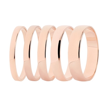 BARTOLI Classic vielsesring i Rosaguld - fra 2,5 mm
