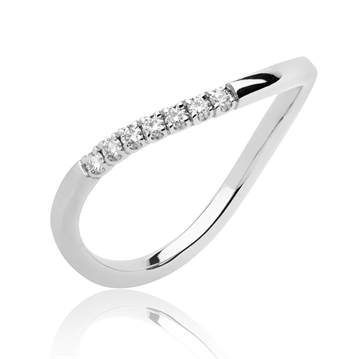 BARTOLI Elegance alliancering i 14 kt. Hvidguld - 0,07 ct.