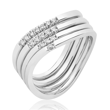 BARTOLI Elegance allianceringe i Hvidguld - 0,16 ct.