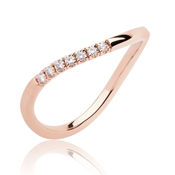 BARTOLI Elegance allianceringe i 14 kt. Rosaguld - 0,07 ct