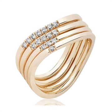 BARTOLI Elegance Allianceringe med Diamanter