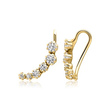 Ear Cuffs i 9 kt. Guld med Zirkonia