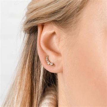 Ear Cuffs i 9 kt. Guld med Zirkonia