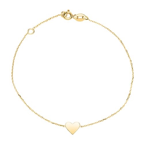 Armbånd i 9 kt. Guld med Hjerte
