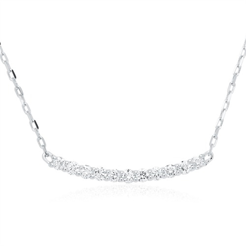 Collier i 14 kt. Hvidguld med Diamanter - 0,23 ct