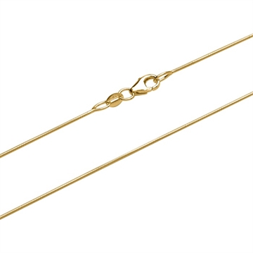 Slange halskæde i 14 kt. Guld - 0,9 mm fra 38 cm