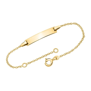 Armbånd i 14 kt. Guld fra 12 til 14 cm. - Mulighed for gravering
