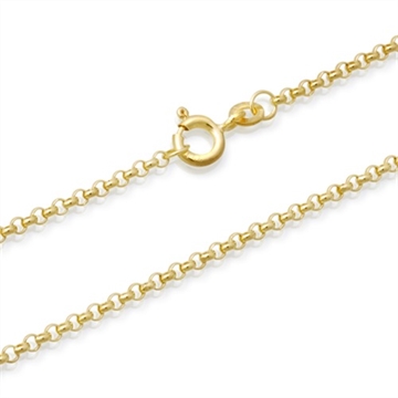 Ankerhalskæde i 8 kt. Guld - 1,2 mm fra 38 cm