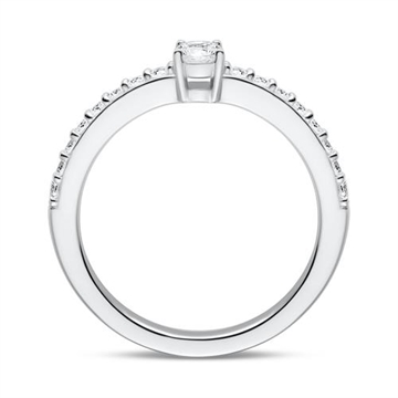 Forlovelsesring i Sølv med Zirkonia
