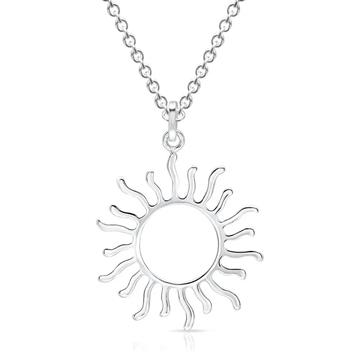 Collier i Sølv med Sol - 45 cm
