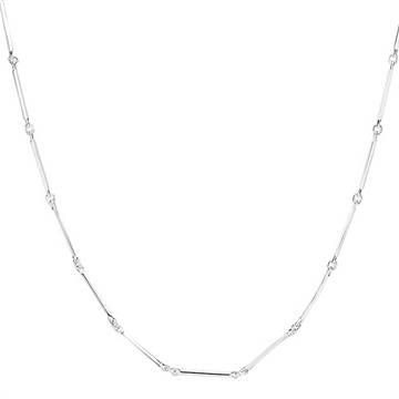 Collier i Sølv med Pinde og Led fra 45 cm