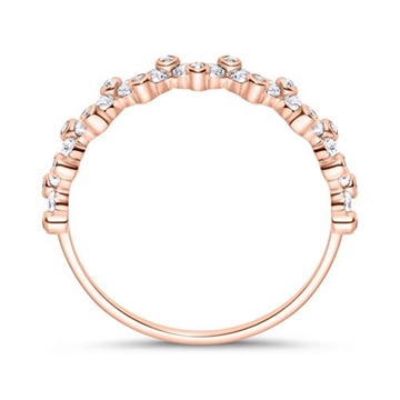 Ring i 14 kt. Rosaguld med Topas