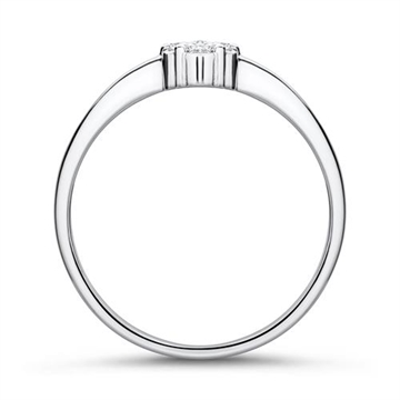 Forlovelsesring i 9 kt. Hvidguld med Zirkonia