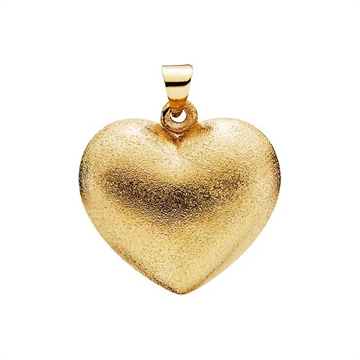 Vedhæng i 8 kt. Guld med Hjerte - 15 x 20 mm