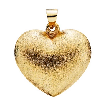 Vedhæng i 14 kt. Guld med Hjerte - 20 x 25 mm