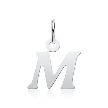 Vedhæng i Sølv med bogstavet M
