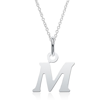 Vedhæng i Sølv med bogstavet M