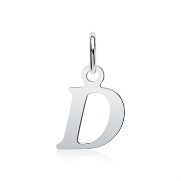 Vedhæng i Sølv med bogstavet D