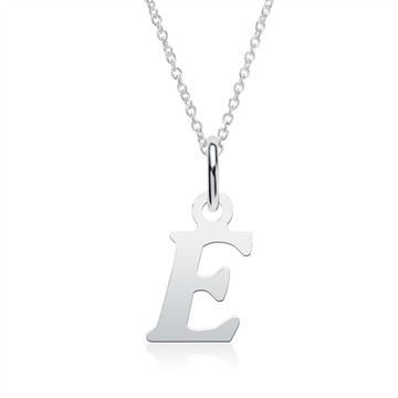 Vedhæng i Sølv med bogstavet E
