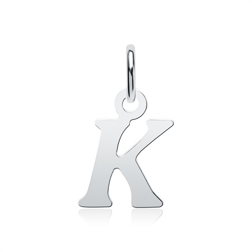 Vedhæng i Sølv med bogstavet K