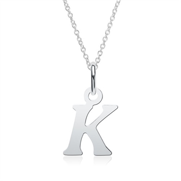 Vedhæng i Sølv med bogstavet K